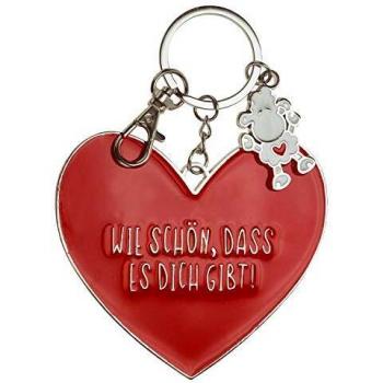 Sheepworld XL‑Herz Anhänger Set – Motivdruck & Karabiner