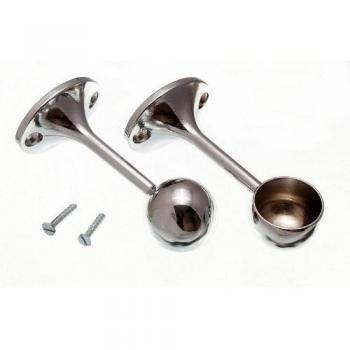 Towel Rod Socket End Support Bracket 25mm CP with Screws