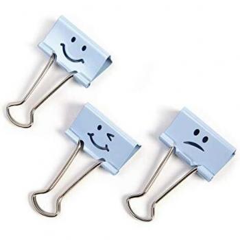 Blue Emoji Tape Clips – 20 Count