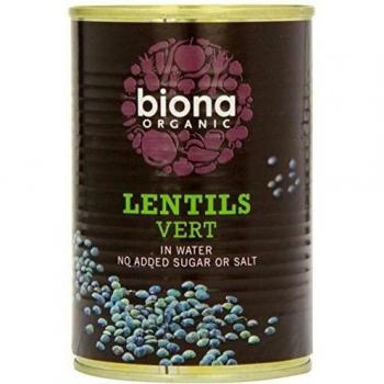 Biona Organic Black Beluga Lentils in Metal Container