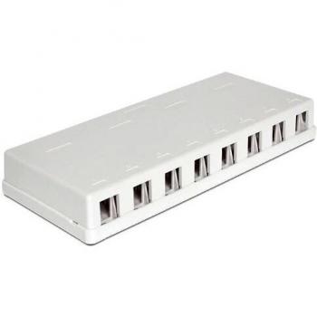 Keystone Leergehäuse 8 Port weiß