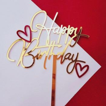 Fuente Decorativa de Acrílico para Cumpleaños Rojo
