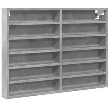 Concrete Grey Vitrine Cabinet 80x8.5x58 cm Engineered Wood vidaXL
