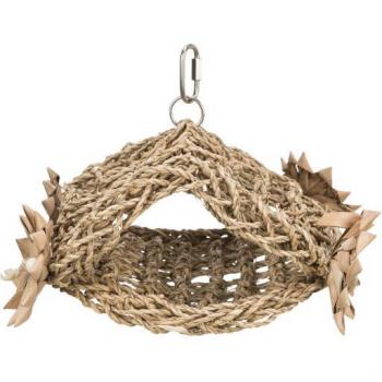 Tenda de Abrigo Natural para Pássaros em Corda de Plantas Marinhas