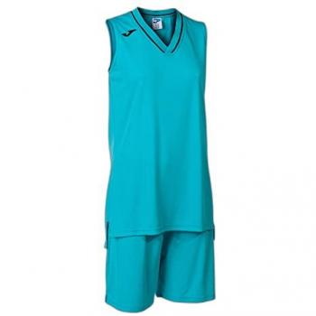 Conjunto de baloncesto Joma Atlanta mujer turquesa flúor negro