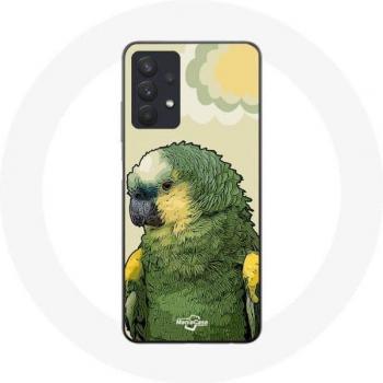Samsung Galaxy A32 4G Handyhülle Papageien Grün
