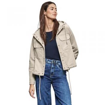 STREET ONE Cordjacke mit Kapuze in Steinbeige Größe 44