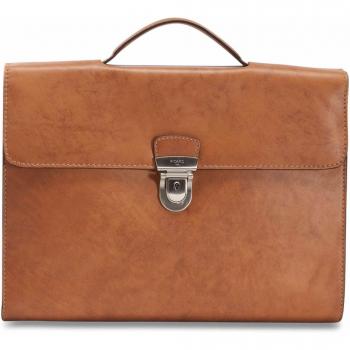 Brown Toscana Leather Briefcase 38 cm