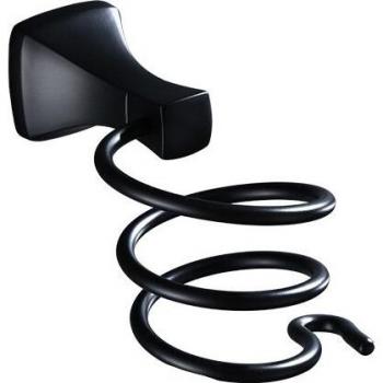 Onyzpily Adhesive Hair Dryer Holder for Bathroom (Black, White)