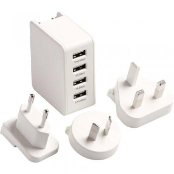 TravelPlus 4-Port USB Power Adapter