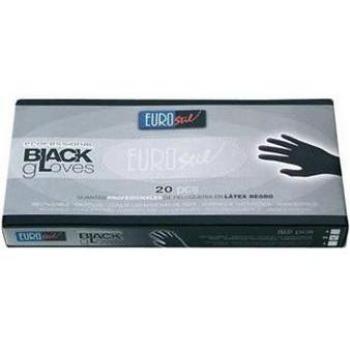 Caja 20 Guantes Latex Negros Texturizados Talla Pequeña Eurostil