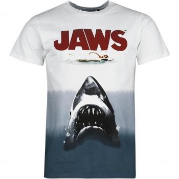 Jaws Camiseta Hombre con Estampado de Tiburón SL