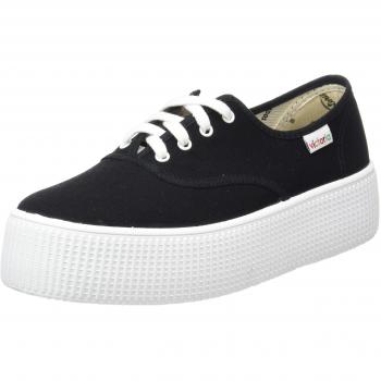 Zapatillas de Plataforma Victoria 1915 Doble Lona Color Negro