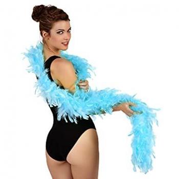 Boa de plumas azul