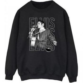 Elvis Men's Triple Logo Portrait Sweatshirt Large