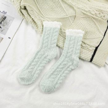 Korallenwolle Winter Socken