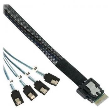 INLINE Slim SAS zu 4x SATA Kabel