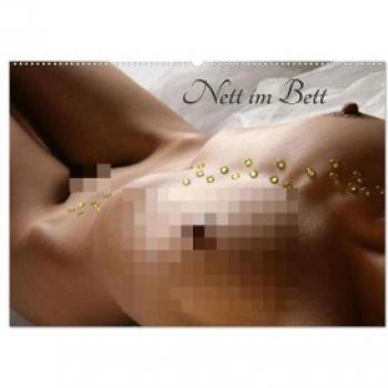 Nett im Bett (Wandkalender 2024 DIN A2 quer) CALVENDO Monatskalender
