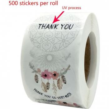 500pcs Round Thank You Sealing Stickers