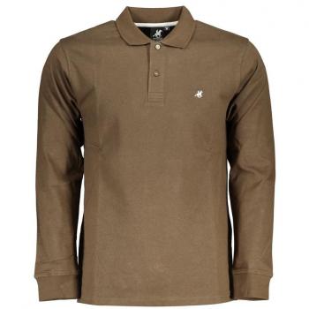 U.S. Polo Assn. Men's Long-Sleeved Brown Polo Shirt