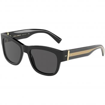 Dolce & Gabbana DG4390F Asian Fit 54mm Herren Sonnenbrille Schwarz