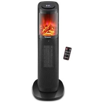 Ventilatore Termico BEPER P203TER010 2000W Fiamma LED Nero
