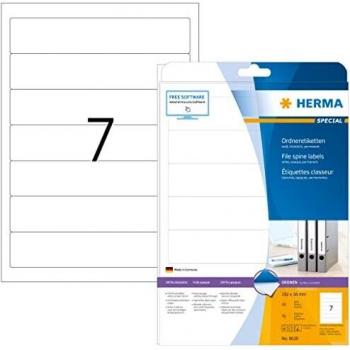 Dymo A4 File Spine Labels 192 x 38 mm White