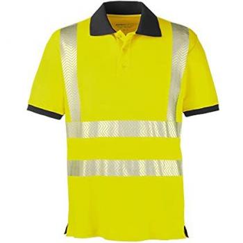 4PROTECT® Warnschutz-Poloshirt Orlando Leuchtgelb/Grau Größe XL