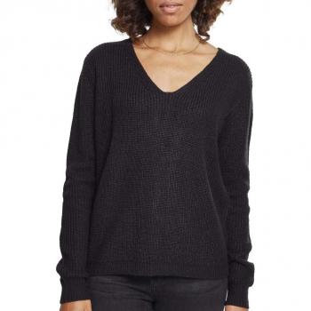 Urban Classics Women's Black Lace-Up Sweatshirt
