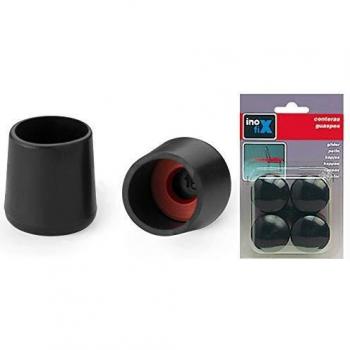 Inofix Set d'Embouts Ronds 25 mm Noir