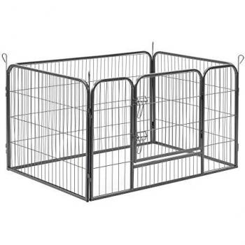 Parc de Jeu pour Animaux 125 x 85 x 70 cm Acier Argenté