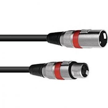 OMNITRONIC XLR Kabel 3pol 3m sw/rt