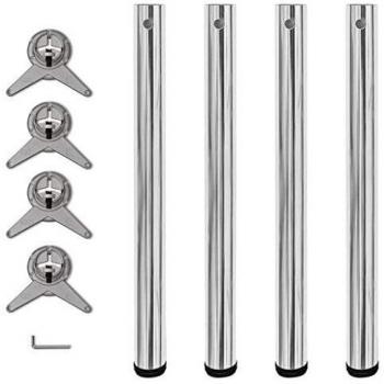 Height Adjustable Table Legs in Chrome