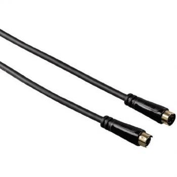 Hama Premium S-Video-Kabel mit 4-poligen Anschlüssen und Vergoldung in Schwarz (1,5m)