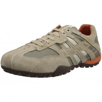 Geox Scarpe Uomo Snake K, Beige/Dark Orange, 41 EU