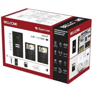 Set Completo Bellcome Citofono Cablato Electra Nero