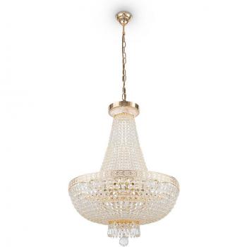 Lampadaro Bella Metallo Oro 8 Luci Diffusori