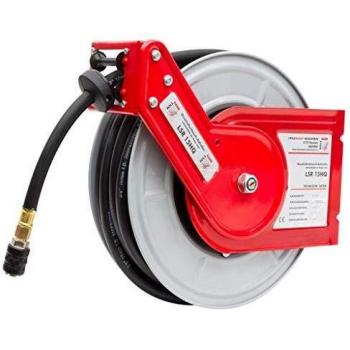 Holzmann Maschinen Druckluftschlauch-Aufrollsystem LSR15HQ, 15m Länge, bis zu 20 bar, vielseitige Befestigungsoptionen
