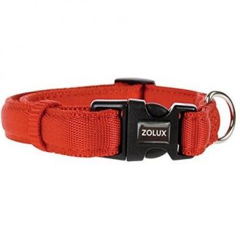 Collier Zolux Rouge 25 mm – Ajustable 43–64 cm, Confort Cushion, Taille Moyenne