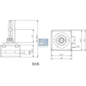 DT Spare Parts Lâmpada de Farol 3.32943