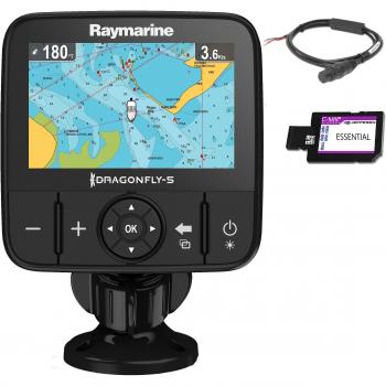 RAYMARINE E70295 Ceur Dragonfly Essentials 5 m GPS Chart Plotter with Cmap European Card 5 Inches