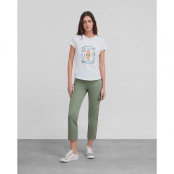 Pantalón cargo khaki para mujer con ajuste regular