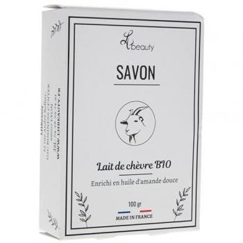 LHBEAUTY Savon Masque au Lait de Chèvre Bio & Huile d'Amande Douce 100 g
