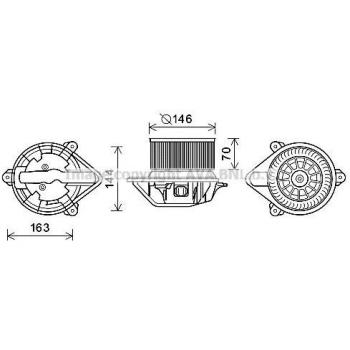 PRASCO RT8577 Moteur électrique, pulseur d'air d'habitacle