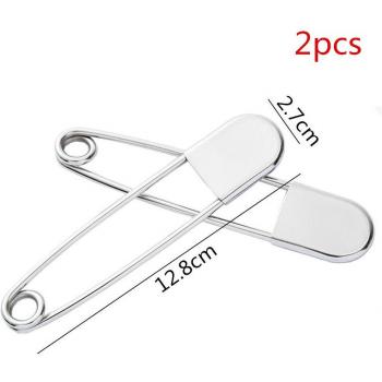 Stainless Metal Fabric Secure Pins 12.8 × 2.7 cm – 2 Pieces