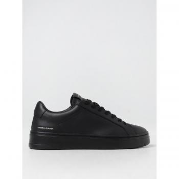 Men's Black Leather Sneakers by Crime London Size 42