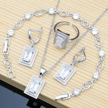 Set de joyas de plata 925 con anillo ajustable