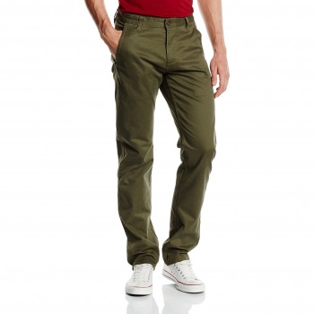 Homme Dockers Alpha Chino Olive – Pantalon Slim 33W/30L