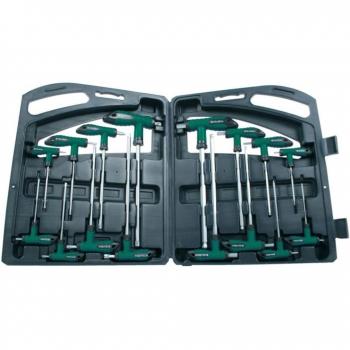 Brüder Mannesmann 16 Piezas Juego Llaves Mango en T Perno Hexagonal/Torx 18190