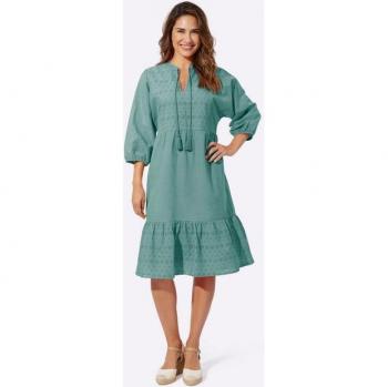 Kleid Classic Basics – knielang, Rundhals, Baumwollstoff